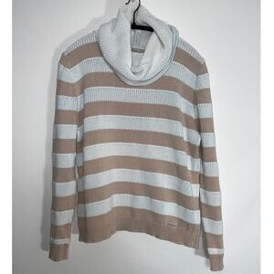 Vintage Blue Willi's Cowl Neck‎ Sweater - Women's Size M - 100% Cotton & Chunky
